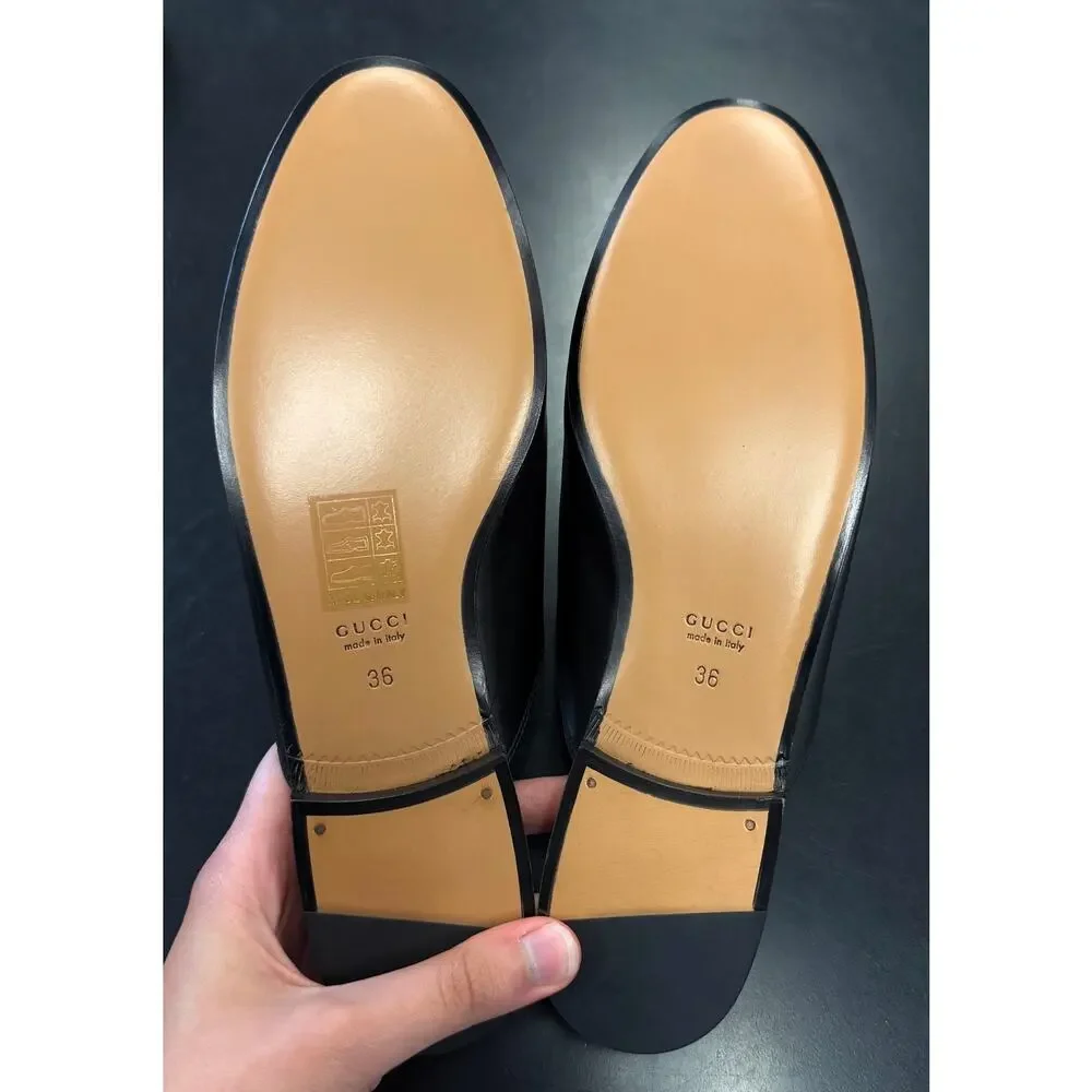 GUCCI Princetown Leather Mules Enbroidered Floral Horsebit Flats Sz. 36 NEW - Picture 12 of 12